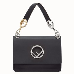 Fendi Kan I F Shoulder Bag In Black Calfskin TDBS25750