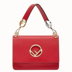 Fendi Kan I F Shoulder Bag In Red Calfskin TDBS25753