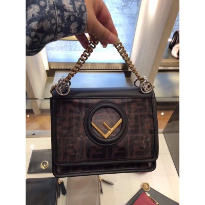 Fendi Kan I F Shoulder Bag In Tech Mesh TDBS25754