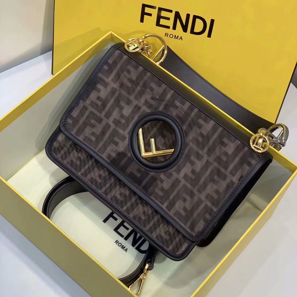 Fendi Kan I F Shoulder Bag In Tech Mesh TDBS25755