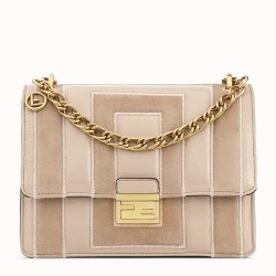 Fendi Kan U Bag In Beige Leather and Suede TDBS25760