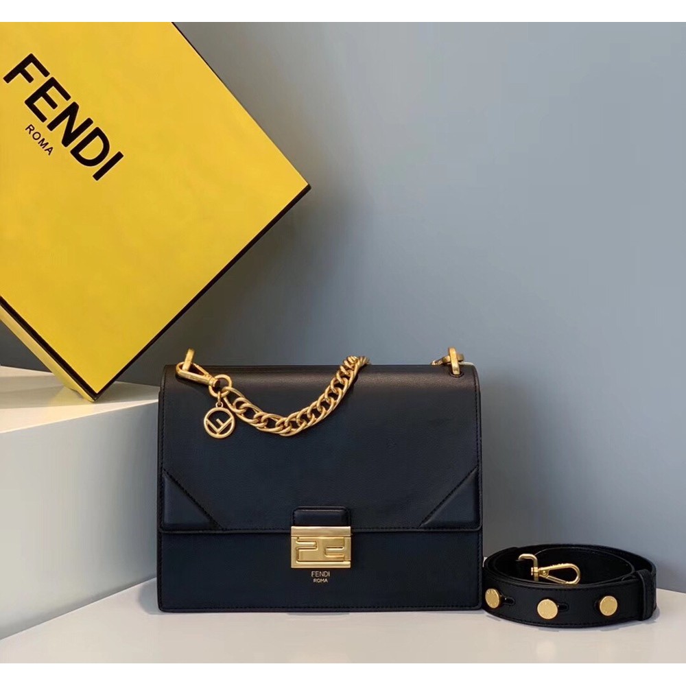 Fendi Kan U Bag In Black Calfskin TDBS25761