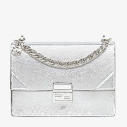 Fendi Kan U Bag In Mirror-effect Silver Leather TDBS25766