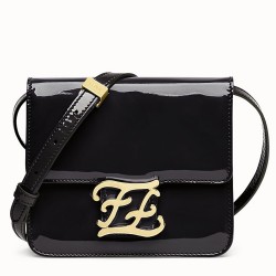 Fendi Karligraphy Bag In Black Patent Leather TDBS25785