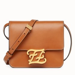 Fendi Karligraphy Bag In Brown Calfskin Leather TDBS25786