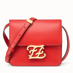 Fendi Karligraphy Bag In Red Calfskin Leather TDBS25788