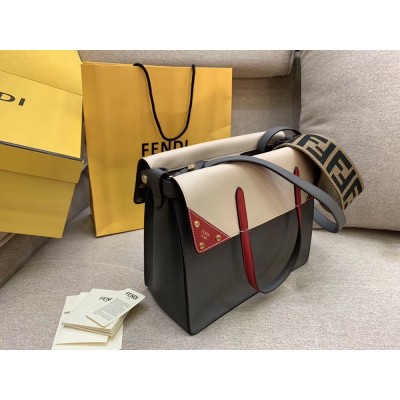 Fendi Large Flip Tote Bag In Grey Calfskin TDBS25908