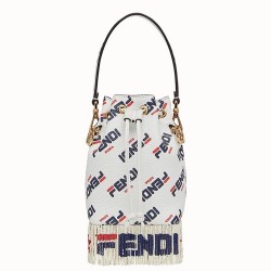 Fendi Logo-printed Fringed Mon Tresor Mini Bucket Bag  TDBS25920