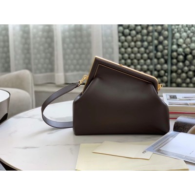 Fendi Medium First Bag In Chocolate Nappa Leather TDBS25699