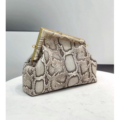 Fendi Medium First Bag In Natural Python Leather TDBS25702