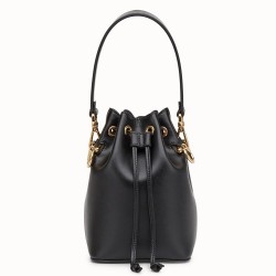 Fendi Mon Tresor Mini Bucket Bag In Black Calfskin TDBS25923