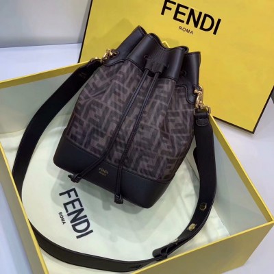 Fendi Mon Tresor Small Bucket Bag In Tech Mesh TDBS25935