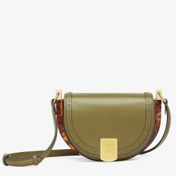 Fendi Moonlight Saddle Bag In Green Calfskin TDBS25792