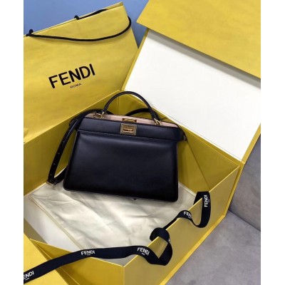 Fendi Peekaboo ISeeU East-West Bag In Black Nappa TDBS25730