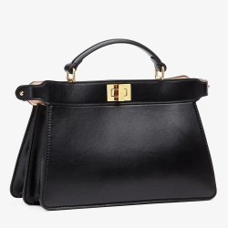 Fendi Peekaboo ISeeU East-West Bag In Black Nappa TDBS25730