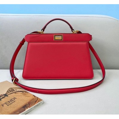 Fendi Peekaboo ISeeU East-West Bag In Red Nappa TDBS25732