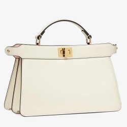 Fendi Peekaboo ISeeU East-West Bag In White Nappa TDBS25733