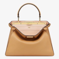 Fendi Peekaboo ISeeU Medium Bag In Beige Leather TDBS25735