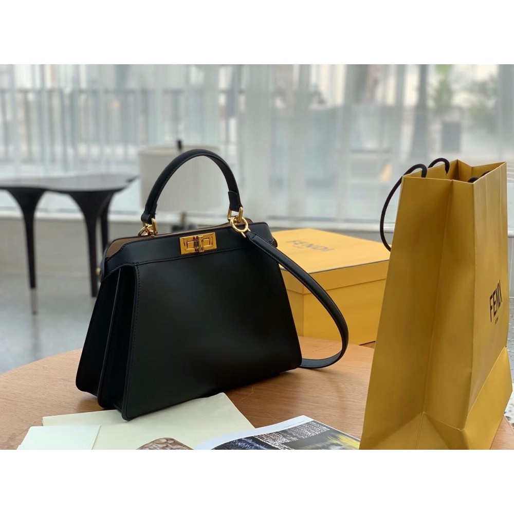 Fendi Peekaboo ISeeU Medium Bag In Black Leather TDBS25736