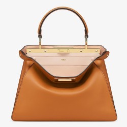 Fendi Peekaboo ISeeU Medium Bag In Brown Leather TDBS25737