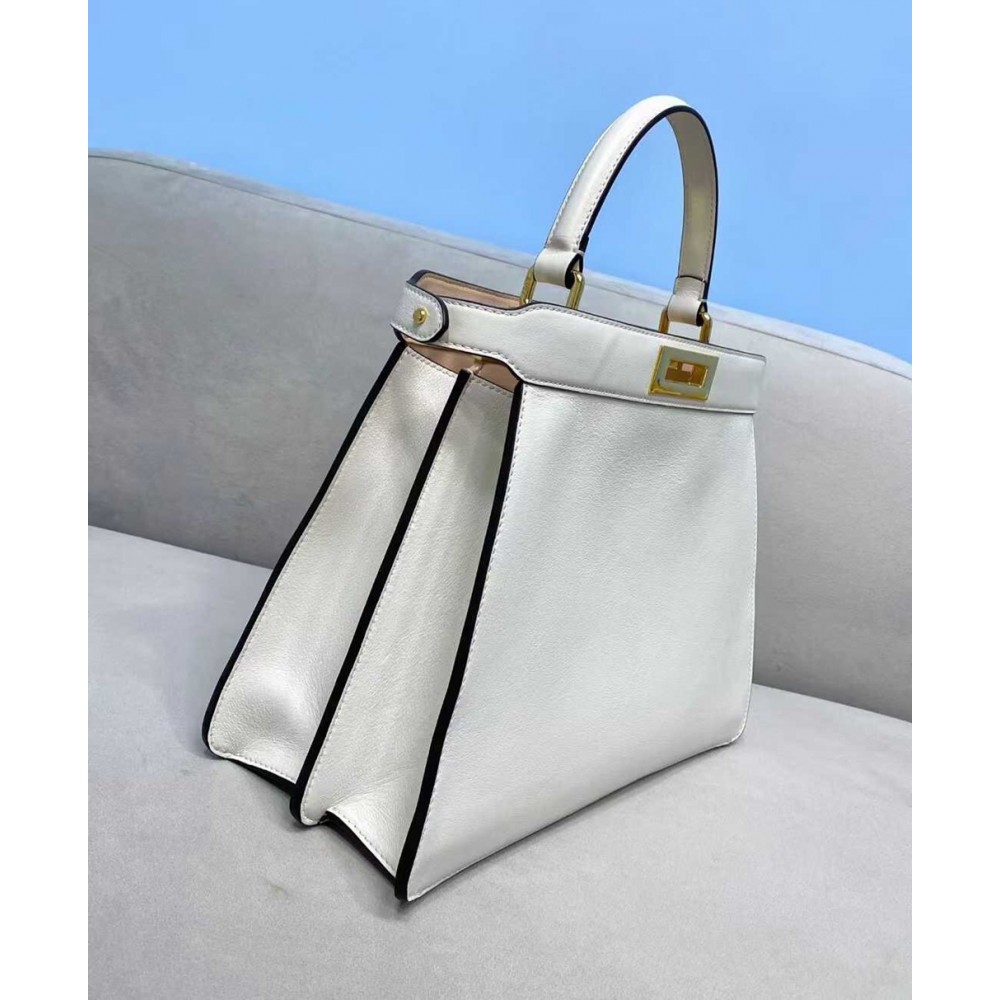 Fendi Peekaboo ISeeU Medium Bag In White Leather TDBS25738