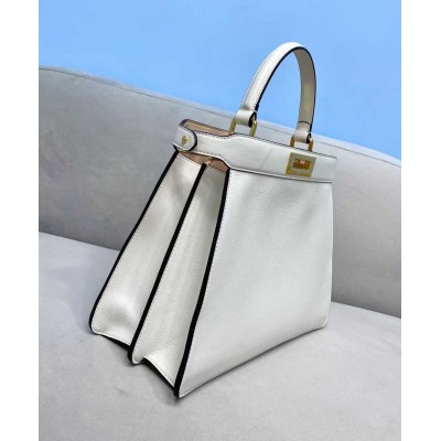 Fendi Peekaboo ISeeU Medium Bag In White Leather TDBS25738