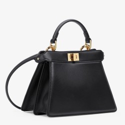 Fendi Peekaboo ISeeU Petite Bag In Black Nappa Leather TDBS25740