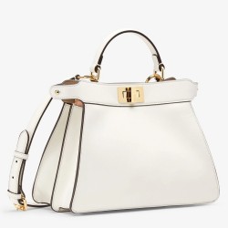 Fendi Peekaboo ISeeU Small Bag In White Calfskin TDBS25745