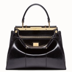 Fendi Peekaboo Medium Bag In Black Lambskin TDBS25809