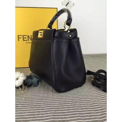 Fendi Peekaboo Mini Bag In Black Nappa Leather TDBS25814