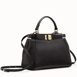 Fendi Peekaboo Mini Bag In Black Nappa Leather TDBS25814