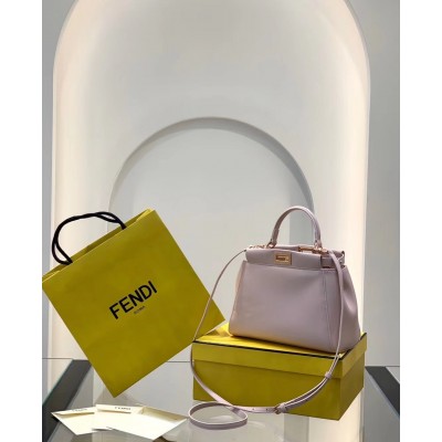 Fendi Peekaboo Mini Bag In Light Pink Nappa Leather TDBS25818