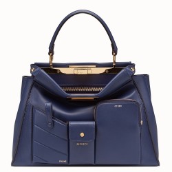 Fendi Peekaboo Pocket Medium Bag In Blue Calfskin TDBS25830