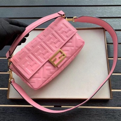 Fendi Pink FF Motif Medium Baguette Bag TDBS25642