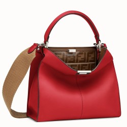 Fendi Red Peekaboo X Lite Regular Bag TDBS25841