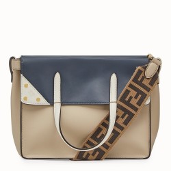 Fendi Regular Flip Tote Bag In Beige Calfskin TDBS25911