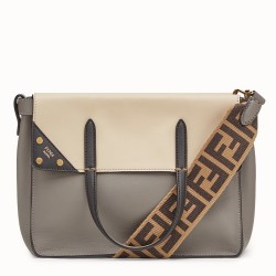 Fendi Regular Flip Tote Bag In Grey Calfskin TDBS25913