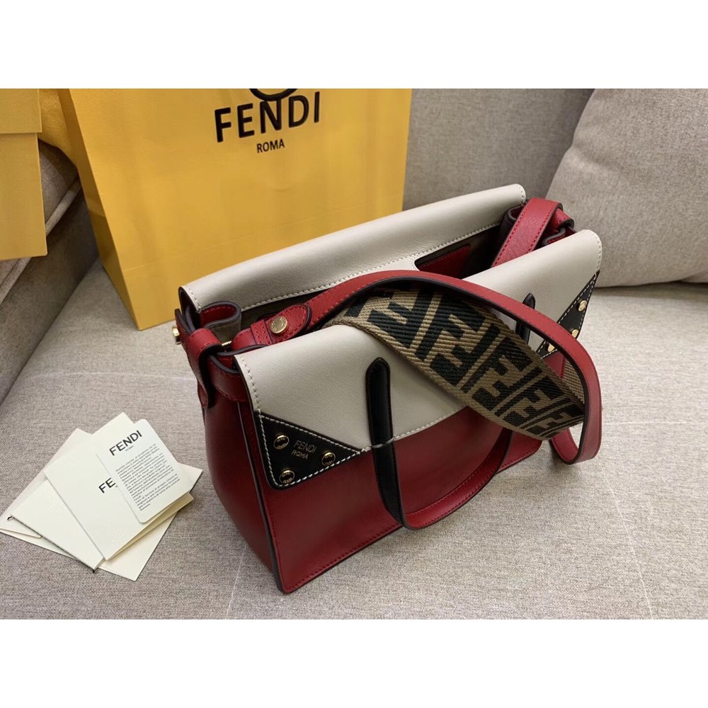 Fendi Regular Flip Tote Bag In Red Calfskin TDBS25914