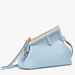 Fendi Small First Bag In Light Blue Nappa Leather TDBS25710