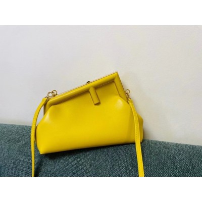 Fendi Small First Bag In Yellow Nappa Leather TDBS25716