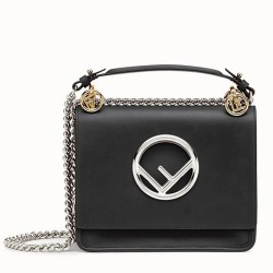 Fendi Small Kan I F Bag In Black Calfskin TDBS25756