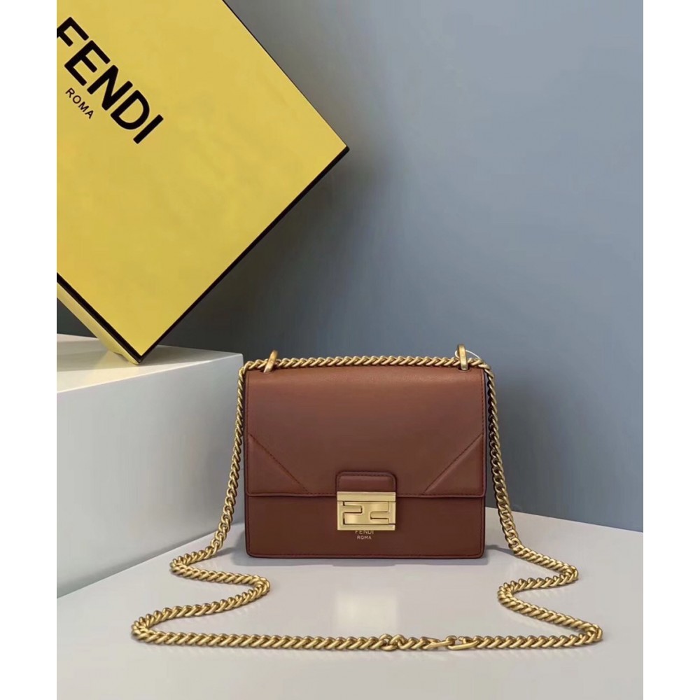 Fendi Small Kan U Bag In Brown Calfskin TDBS25777