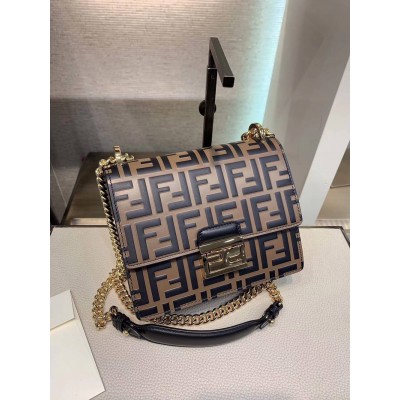 Fendi Small Kan U Bag In Calfskin Embossed With FF TDBS25778