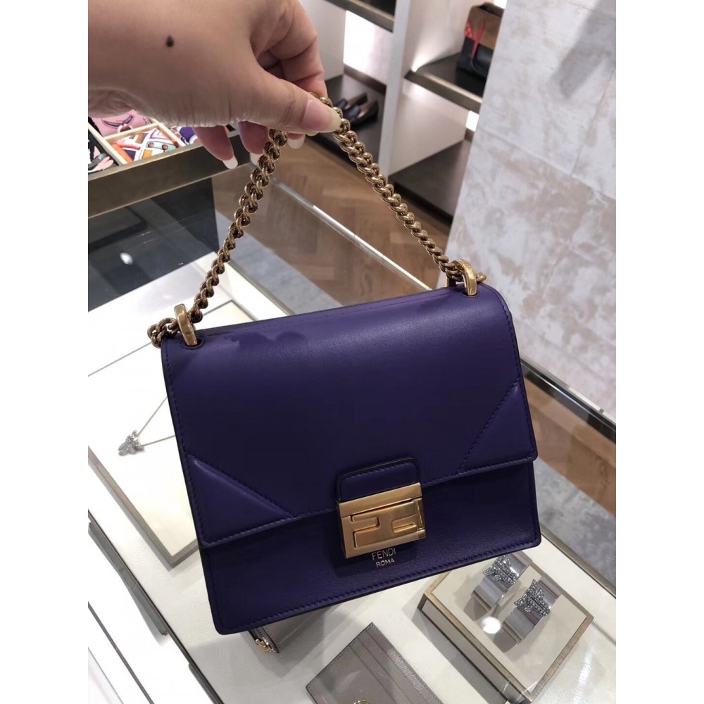 Fendi Small Kan U Bag In Purple Calfskin TDBS25780