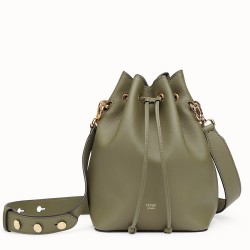 Fendi Small Mon Tresor Bucket Bag In Green Calfskin TDBS25939