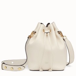 Fendi Small Mon Tresor Bucket Bag In White Calfskin TDBS25941