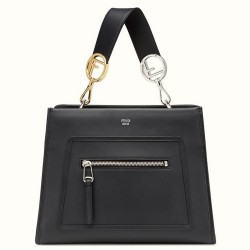 Fendi Small Runaway Bag In Black Calfskin Leather TDBS25854