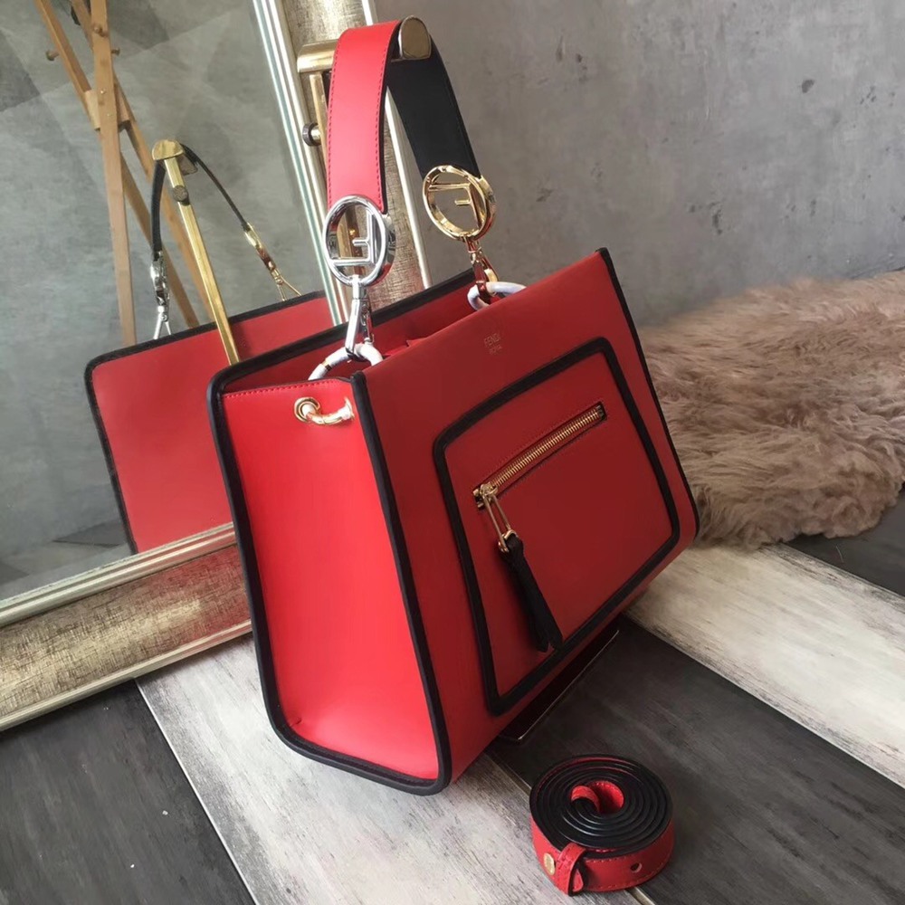 Fendi Small Runaway Bag In Red Calfskin Leather TDBS25857