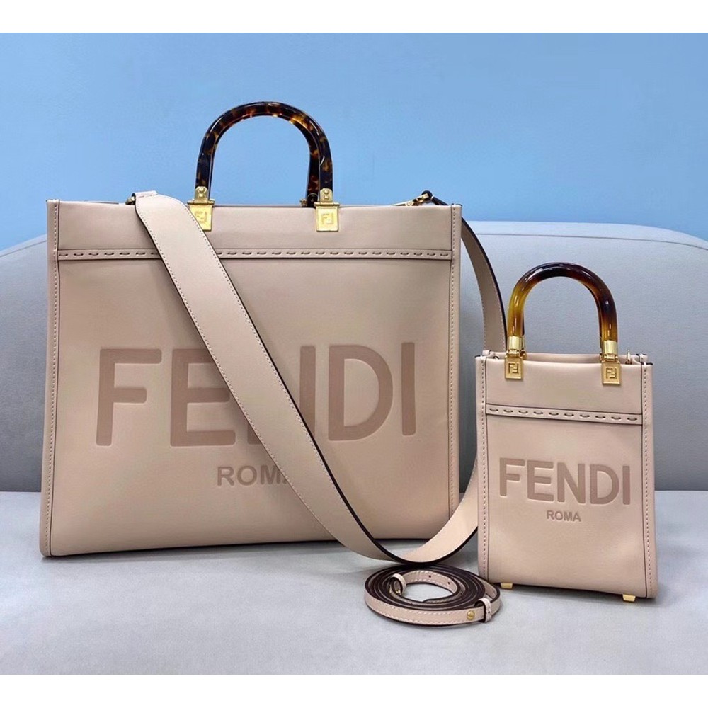 Fendi Sunshine Medium Shopper Bag In Beige Calfskin TDBS25882