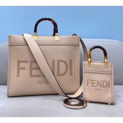 Fendi Sunshine Medium Shopper Bag In Beige Calfskin TDBS25882